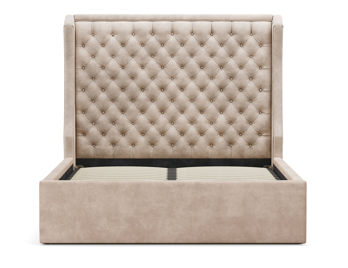 Royal Gas Lift Storage Bed Frame (Palladium Sand Velvet)