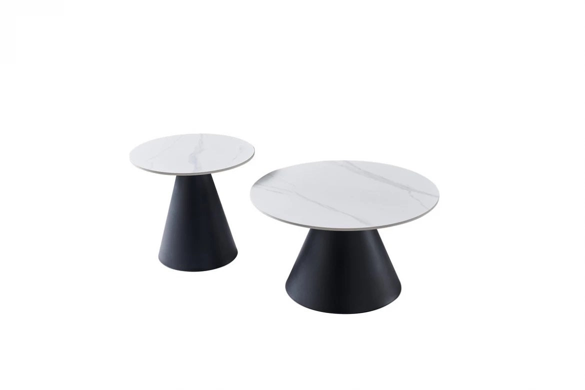 Grollo Coffee Table Set (White Ceramic)