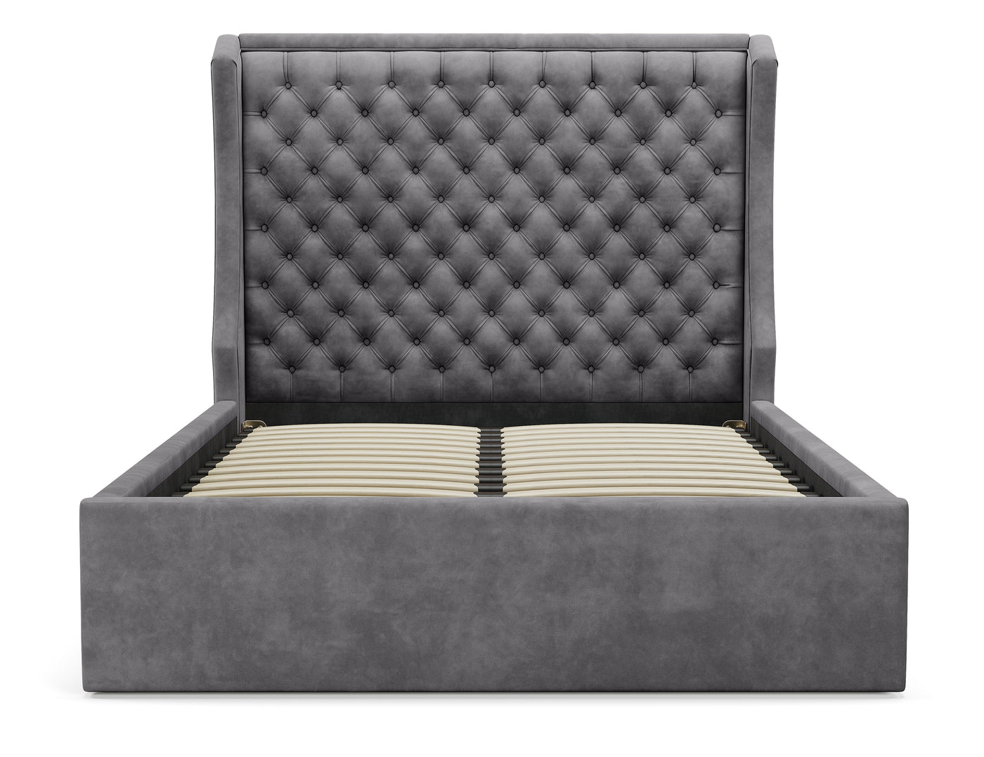 Royal Gas Lift Storage Bed Frame (Palladium Grey Velvet)