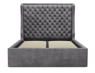 Royal Gas Lift Storage Bed Frame (Palladium Grey Velvet)