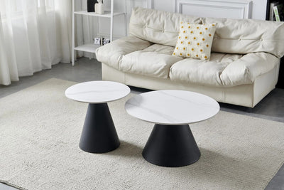 Grollo Coffee Table Set (White Ceramic)
