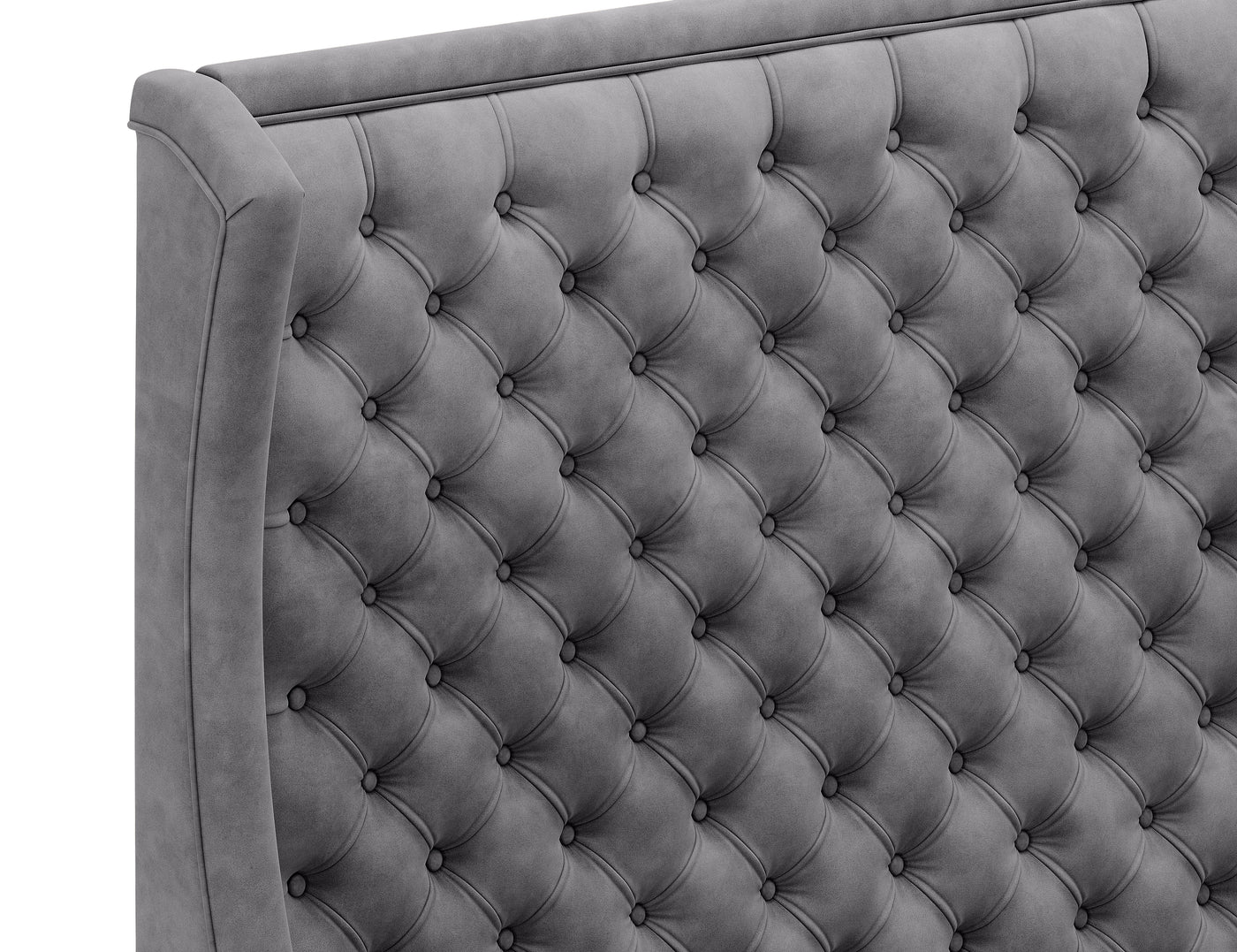 Royal Gas Lift Storage Bed Frame (Palladium Grey Velvet)