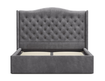 Velora Gas Lift Storage Bed Frame (Palladium Grey Velvet)