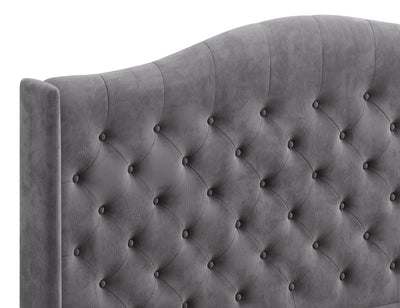 Velora Gas Lift Storage Bed Frame (Palladium Grey Velvet)