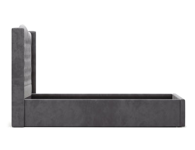 Velora Gas Lift Storage Bed Frame (Palladium Grey Velvet)