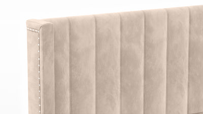 Bentleigh Gas Lift Storage Bed Frame (Sand Palladium Velvet)