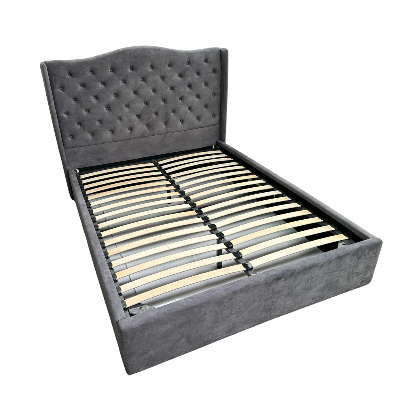 Avian Gas Lift Storage Bed Frame (Palladium Grey Velvet)