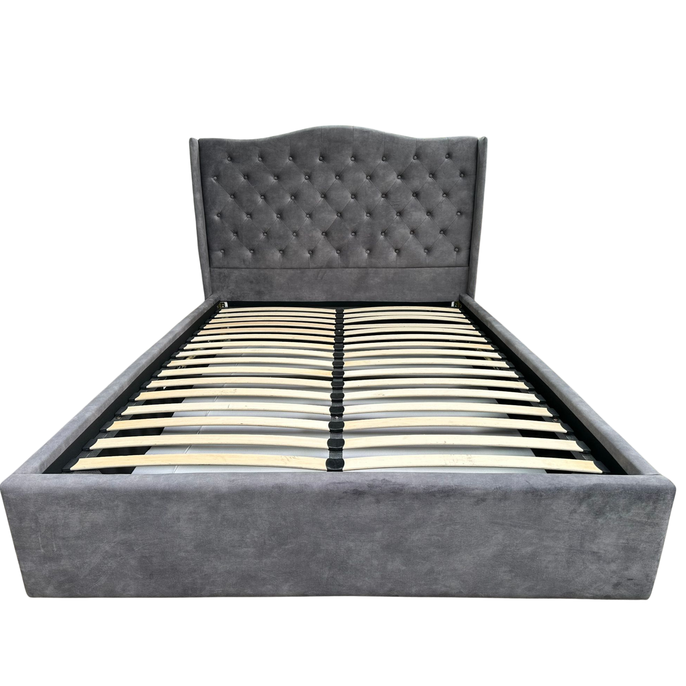 Avian Gas Lift Storage Bed Frame (Palladium Grey Velvet)