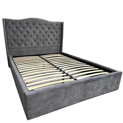 Avian Gas Lift Storage Bed Frame (Palladium Grey Velvet)