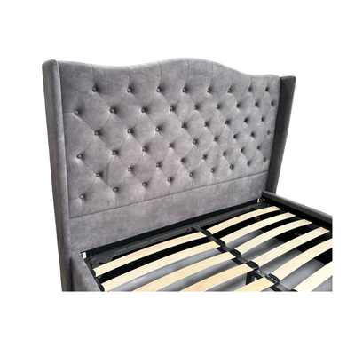 Avian Gas Lift Storage Bed Frame (Palladium Grey Velvet)