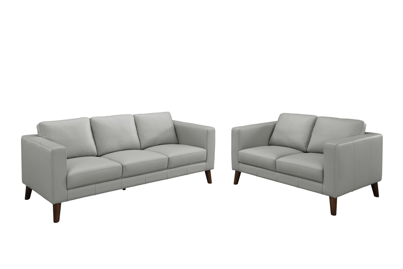 Woodstock 3+2 Seater Sofa Set (Pewter Capri Leather)