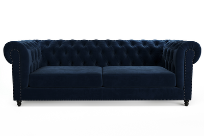 Paris 3 Seater Chesterfield Sofa (Navy Blue Velvet) Pre Order 8-12 Weeks