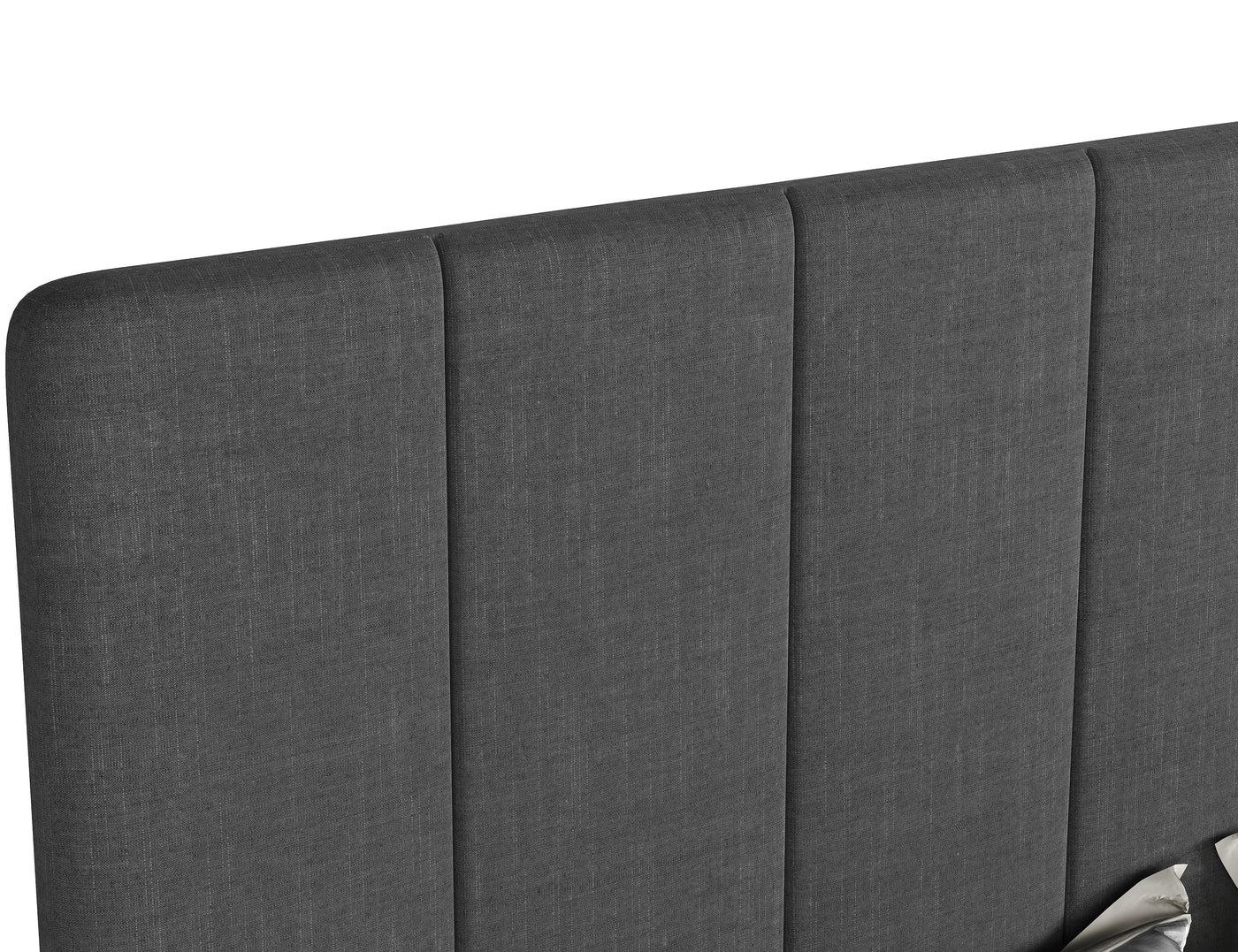 Madrid Gas Lift Storage Bed Frame (Charcoal Linen Fabric) and Royal Memory Foam Plush Mattress (7758248968446)