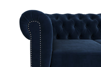 Paris 2 Seater Chesterfield Sofa - Navy Blue