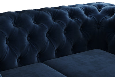 Paris 2 Seater Chesterfield Sofa - Navy Blue