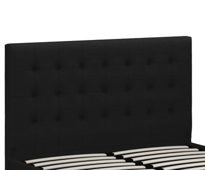 Kingston 3 Drawer Storage Bed Frame (Black Fabric) (7448054300926)