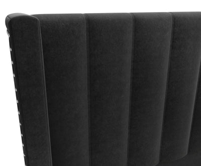 Bentleigh Gas Lift Storage Bed Frame (Charcoal Black Polyester) and  Royal Memory Foam Plush Mattress Combo Deal (7841995096318)