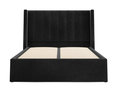 Bentleigh Gas Lift Storage Bed Frame (Charcoal Black Polyester) and  Royal Memory Foam Plush Mattress Combo Deal (7841995096318)