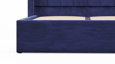 Bentleigh Gas Lift Storage Bed Frame (Blue Velvet)