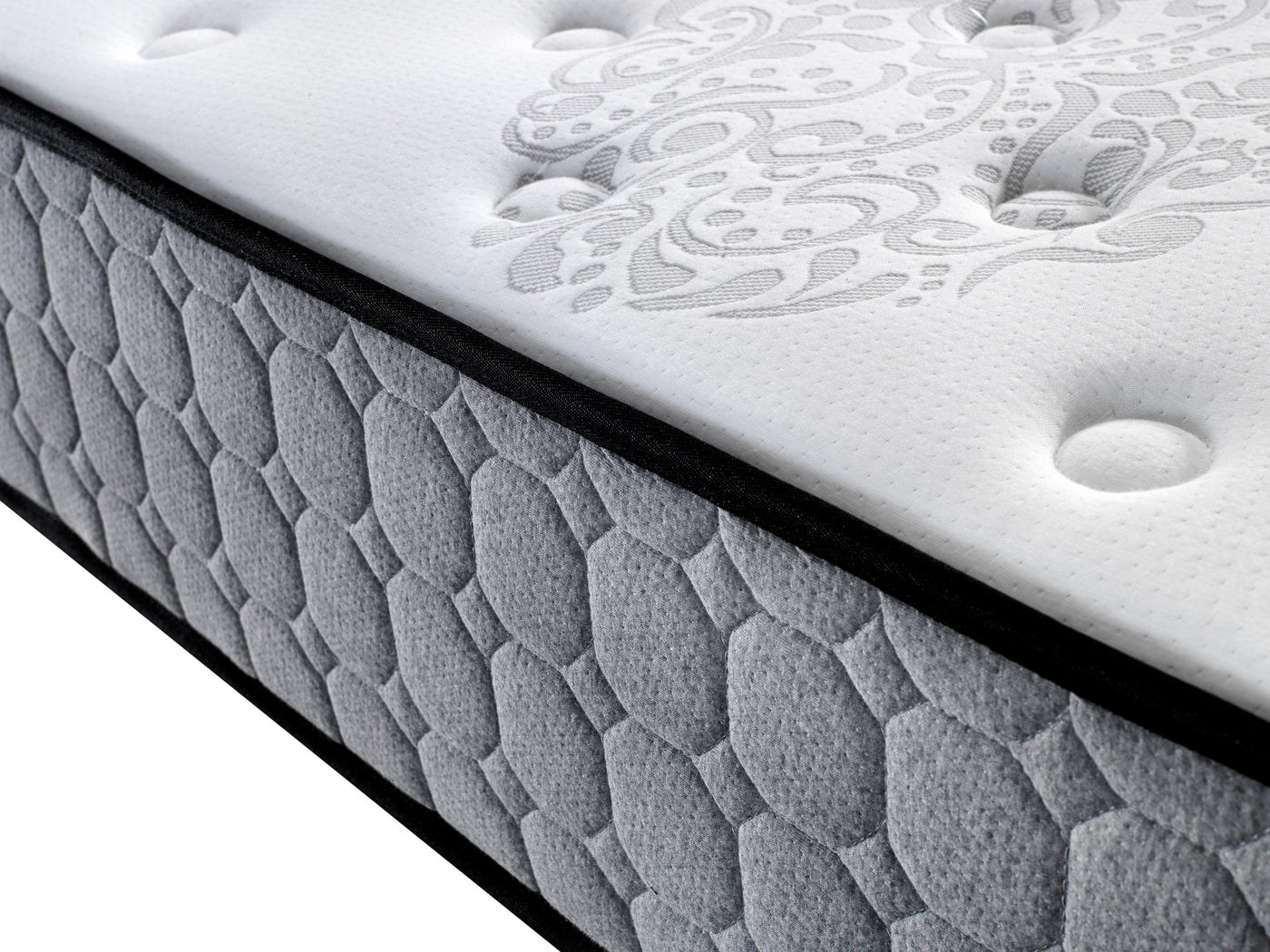 Kingston 3 Drawer Storage Bed Frame (Black Fabric) and Windsor Latex Pocket Spring Mattress Combo Deal (7811915120894)