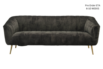 Buy Ace 3 Seater Sofa Charcoal Velvet Online in Melbourne