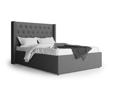 Premium Gas Lift Storage Bed Frame (Grey Fabric) (7432524267774)