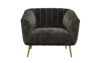 Ace 1 Seater Sofa (Charcoal Velvet) (7710595318014)