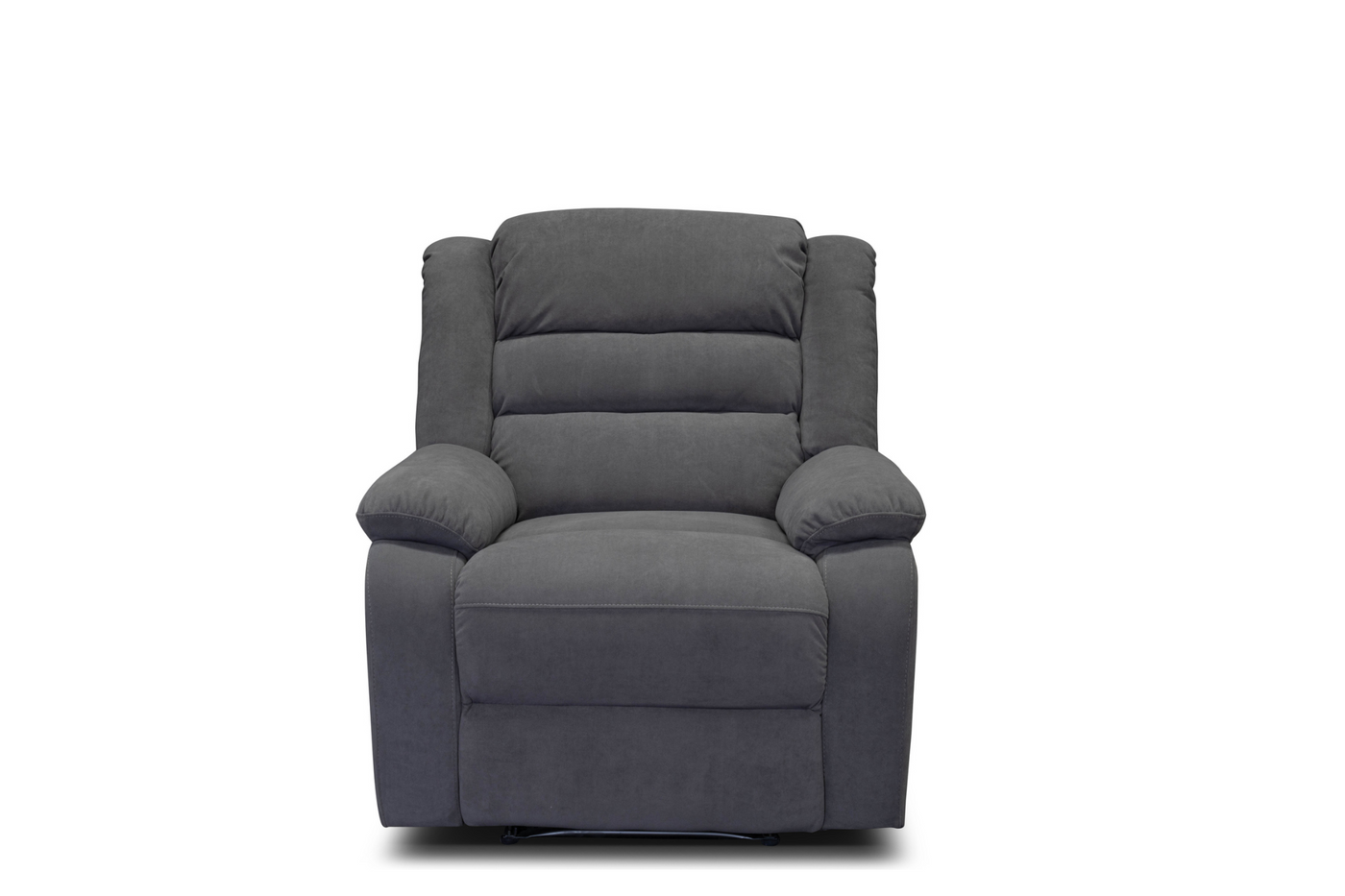 Palm Beach 1 Seater Recliner Sofa (Grey Polyester) (7782275973374)