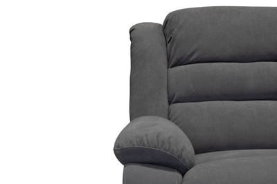 Palm Beach 1 Seater Recliner Sofa (Grey Polyester) (7782275973374)