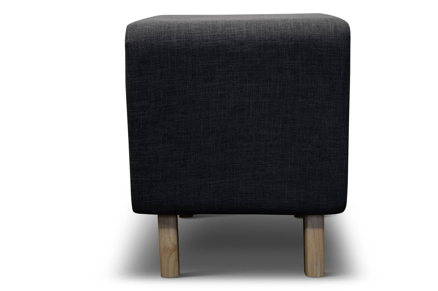 Madrid Bedside Table (Charcoal Linen Fabric) (7678274306302)
